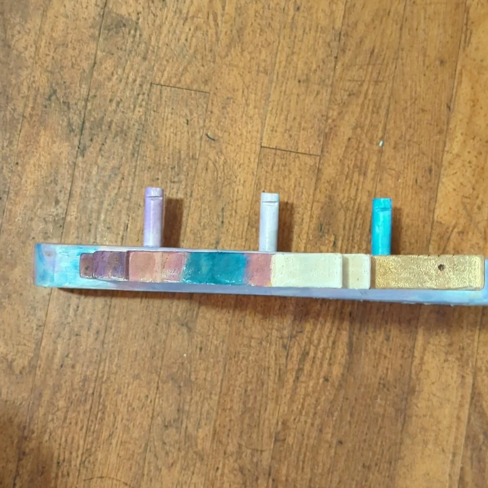 Handmade Wood Unicorn 3 Peg Wall Rack